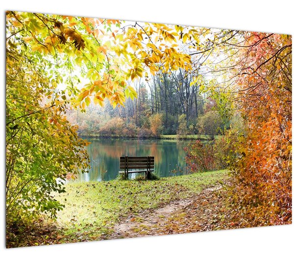 Egy tó képe (90x60 cm)