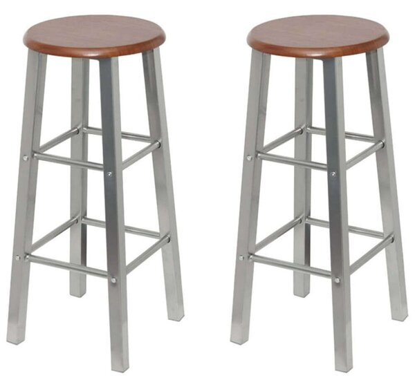 Vidaxl Bárszék - 4 db - Barna MDF Ülőlappal - 70 cm
