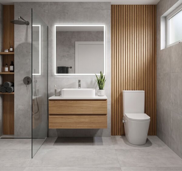 Erga Tina, kombinált WC-csésze 620x365x820 mm, perem nélküli + bidé funkció + WC-ülőke, fényes fehér, ERG-V03-TINA-TO2-BID-WH