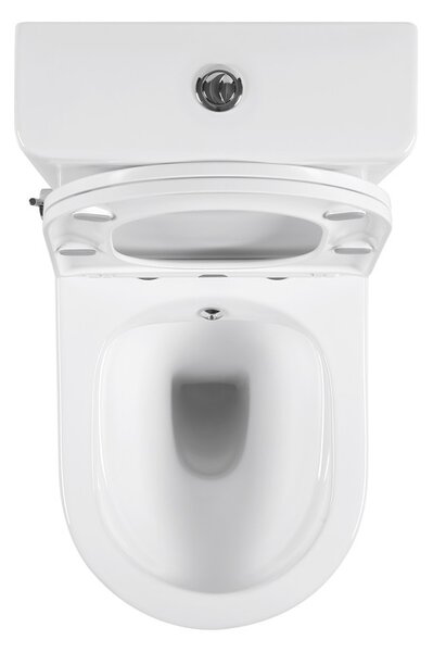 Erga Tina, kombinált WC-csésze 620x365x820 mm, perem nélküli + bidé funkció + WC-ülőke, fényes fehér, ERG-V03-TINA-TO2-BID-WH