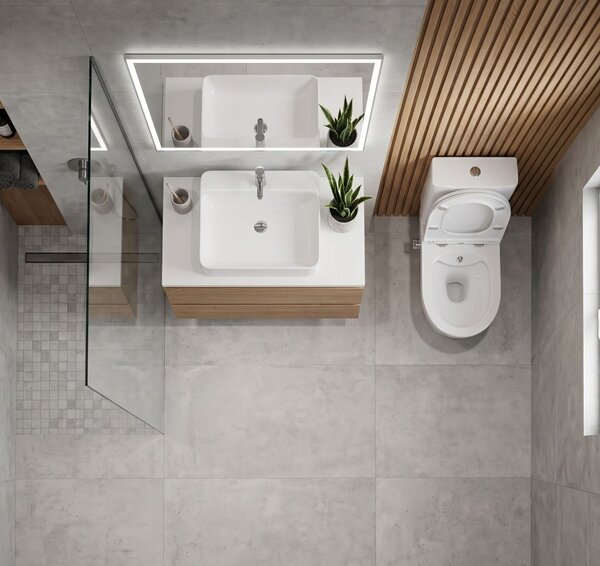 Erga Tina, kombinált WC-csésze 620x365x820 mm, perem nélküli + bidé funkció + WC-ülőke, fényes fehér, ERG-V03-TINA-TO2-BID-WH
