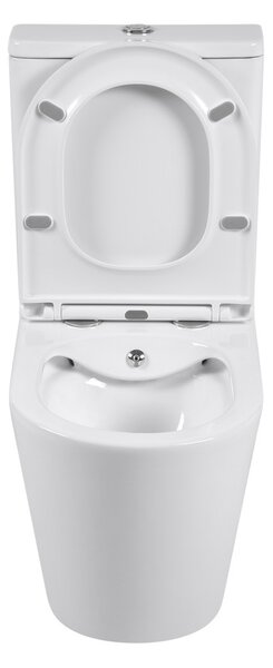 Erga Tina, kombinált WC-csésze 620x365x820 mm, perem nélküli + bidé funkció + WC-ülőke, fényes fehér, ERG-V03-TINA-TO2-BID-WH