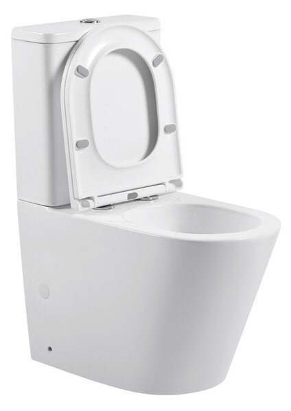 Erga Tina, kombinált WC-csésze 620x365x820 mm, Tornado 2.0 + WC-ülőke, fényes fehér, ERG-V03-TINA-TO2-WH