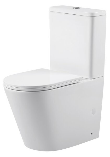Erga Tina, kombinált WC-csésze 620x365x820 mm, Tornado 2.0 + WC-ülőke, fényes fehér, ERG-V03-TINA-TO2-WH