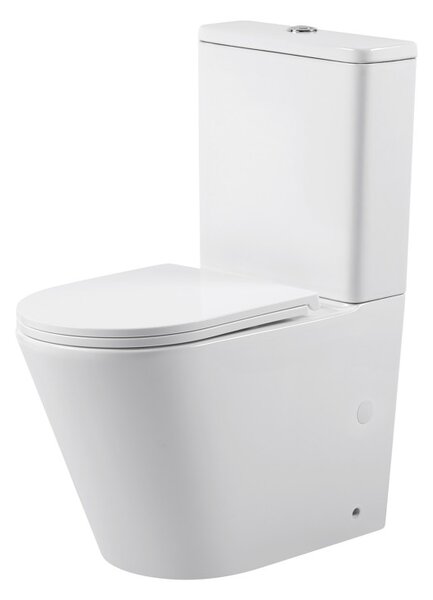Erga Tina, kombinált WC-csésze 620x365x820 mm, perem nélküli + bidé funkció + WC-ülőke, fényes fehér, ERG-V03-TINA-TO2-BID-WH