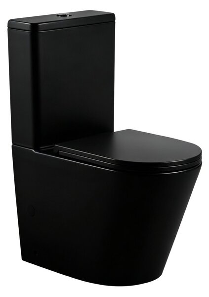 Erga Tina, kombinált WC-csésze 620x365x820 mm, Tornado 2.0 + WC-ülőke, matt fekete, ERG-V03-TINA-TO2-BK
