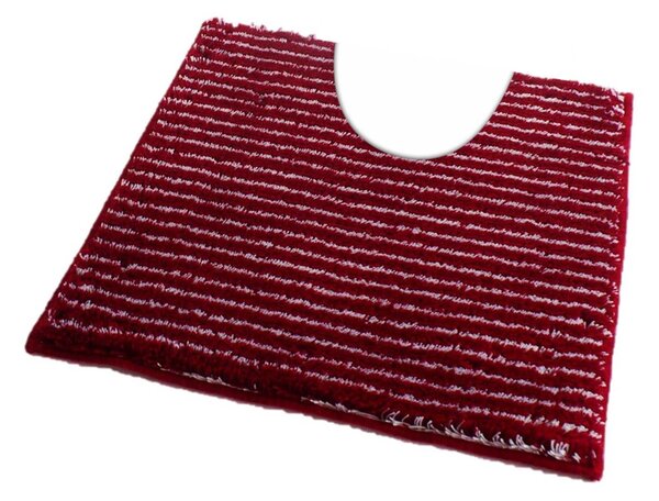 Fürdőszoba-szőnyeg PESCINA Piros - Piros / 50 x 50 cm WC kagyló elé, kivágással