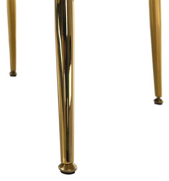 KONDELA Fotel Art-deco stílusban, bézs Velvet anyag/gold chróm-arany, NOBLIN