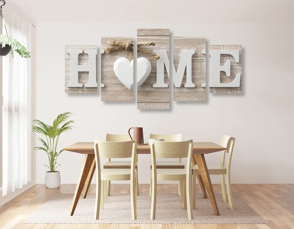 5 részes kép Home vintage kivitelben