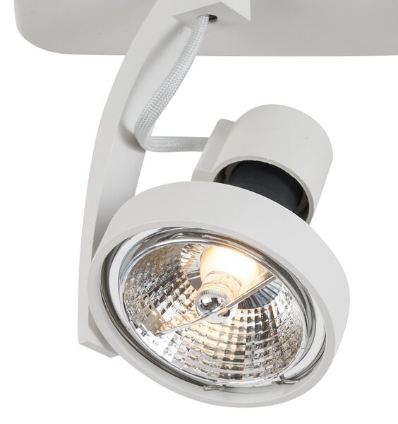 Design mennyezeti spotlámpa fehér GU10 70mm 2-lámpás állítható - Vo