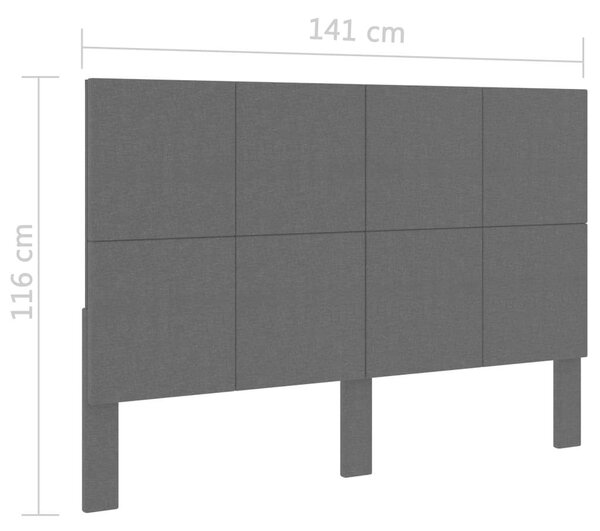 Sötétszürke szövet fejvég 140 x 200 cm