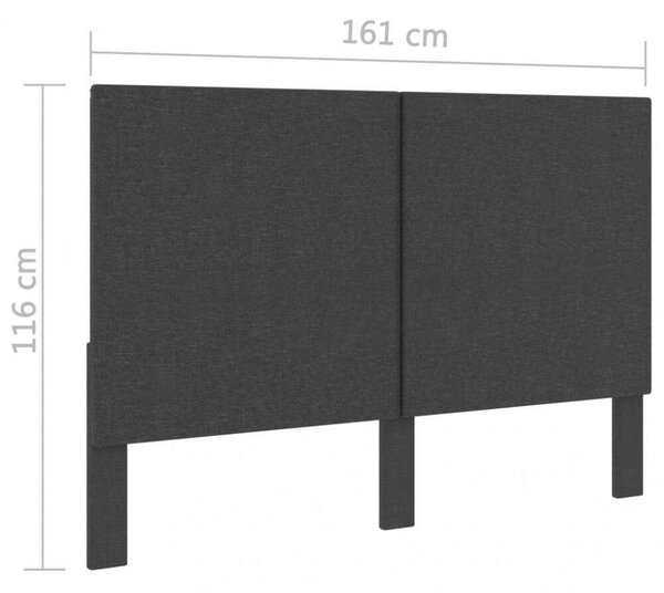 Sötétszürke szövet fejvég 160 x 200 cm