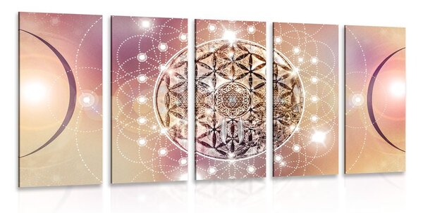 5-részes kép varázslatos Mandala