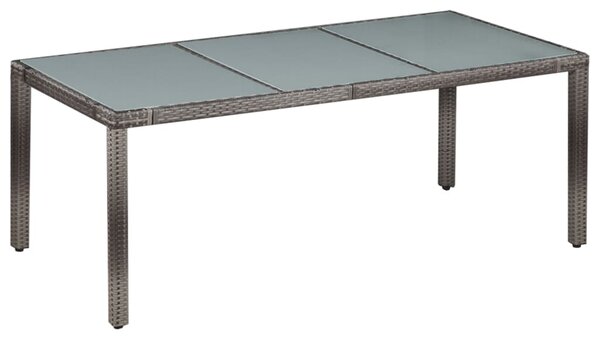 VidaXL 9-részes szürke kültéri polyrattan étkezőszett párnákkal