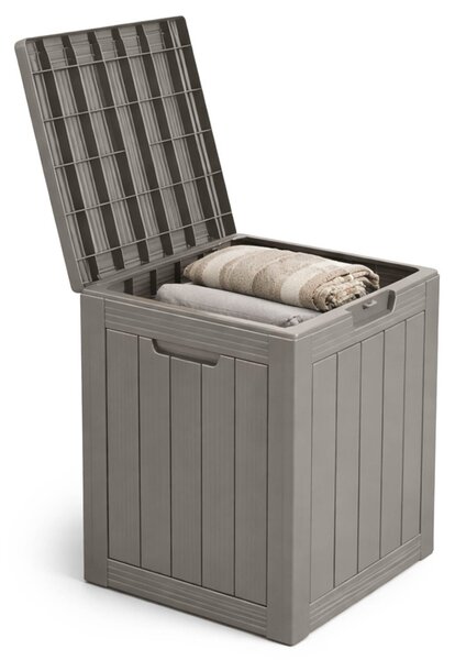 AKORD Furniture Factory Kerti tároló láda 113 l polipropylen szürke UV-szűrős
