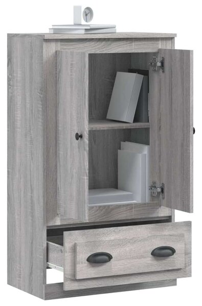 Szürke sonoma szerelt fa magasszekrény 60x35,5x103,5 cm