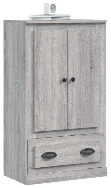 Szürke sonoma szerelt fa magasszekrény 60x35,5x103,5 cm