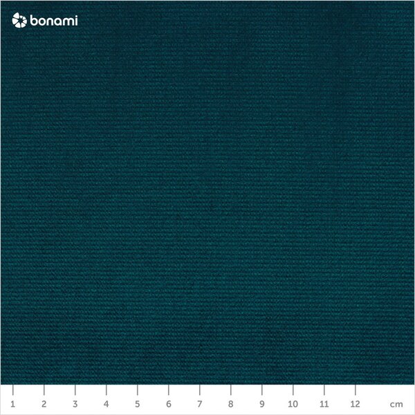Petróleumkék bársony kinyitható sarokkanapé (bal oldali) Lofty Lilly – Miuform