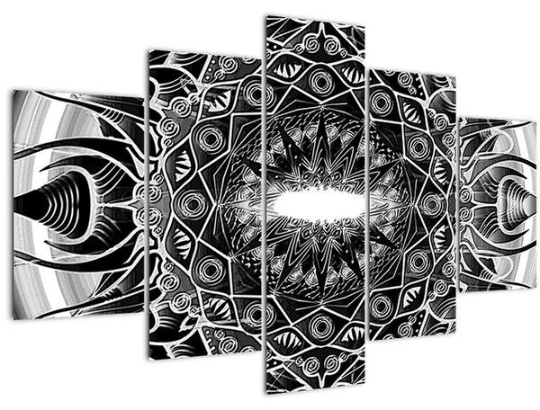 Fekete-fehér díszek képe (150x105 cm)