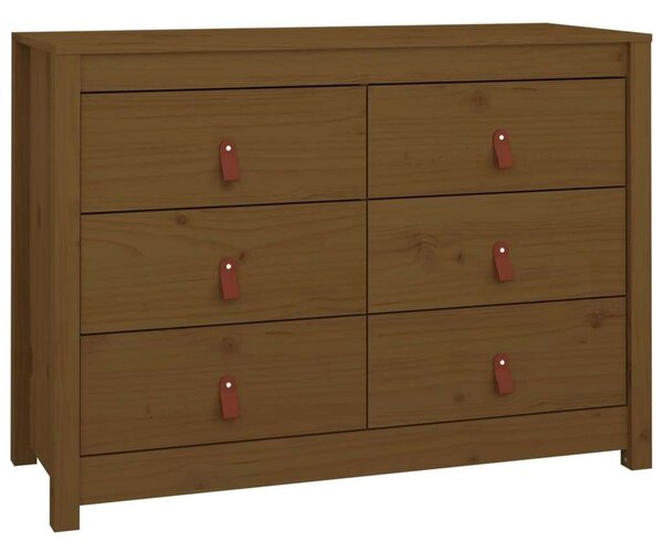 Mézbarna tömör fenyőfa kisszekrény 100 x 40 x 72 cm