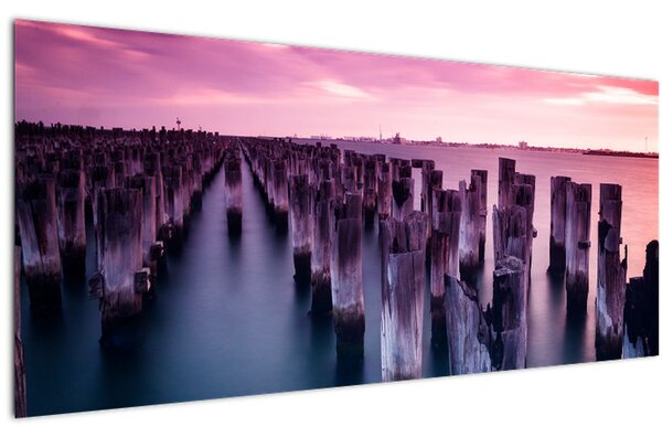 Fa kerekek képe (120x50 cm)