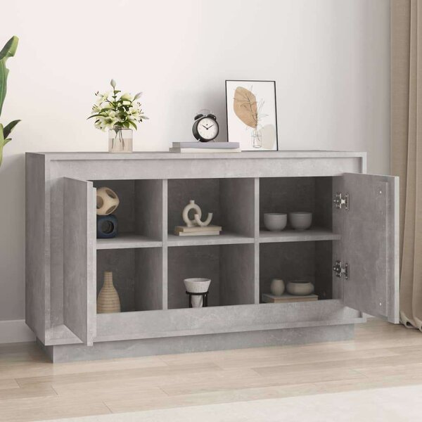 Modern Tálalószekrény - Betonszürke - 102x35x60 cm
