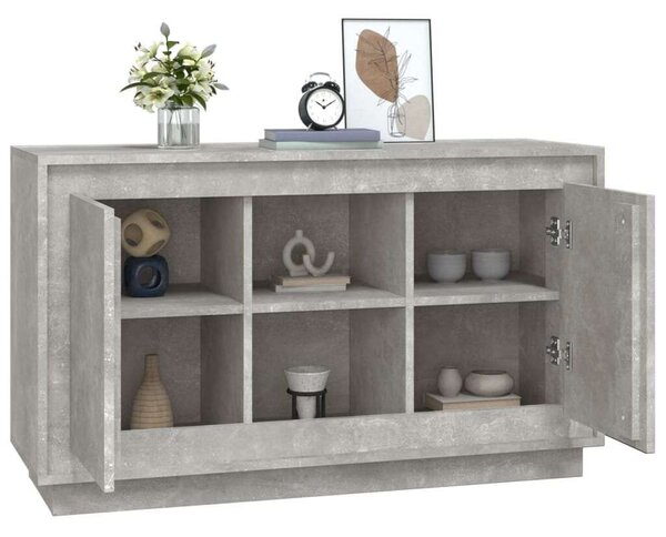 Modern Tálalószekrény - Betonszürke - 102x35x60 cm
