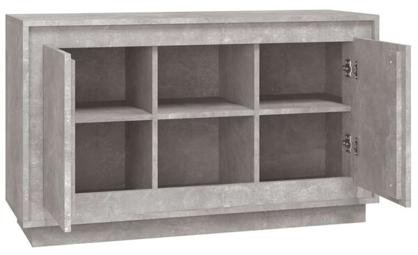 Modern Tálalószekrény - Betonszürke - 102x35x60 cm