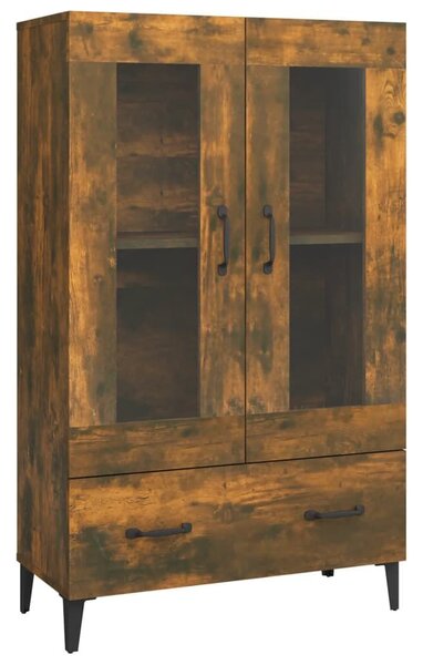 Fa Magasszekrény - Füstös Tölgy - 70x31x115 cm