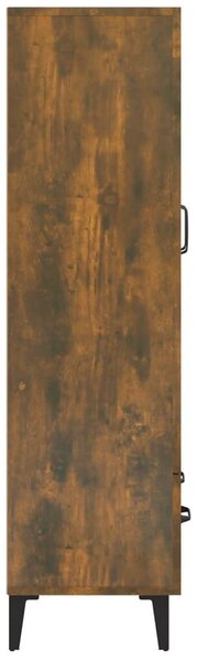 Fa Magasszekrény - Füstös Tölgy - 70x31x115 cm