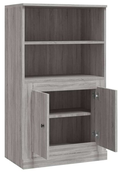 Szürke sonoma szerelt fa magasszekrény 60x35,5x103,5 cm