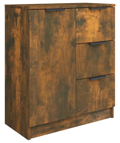 Modern Fa Tálalóasztal - Füstös Tölgy - 60x30x70 cm - 2 db