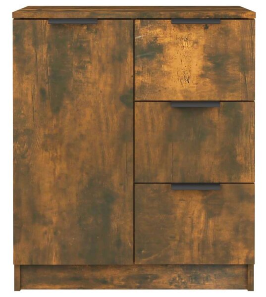 Modern Fa Tálalóasztal - Füstös Tölgy - 60x30x70 cm - 2 db