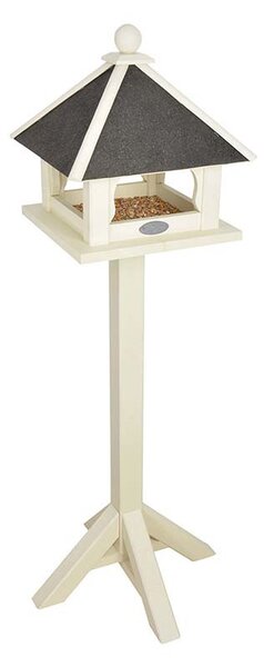 Fa madáretető állvány, fehér, 132 cm