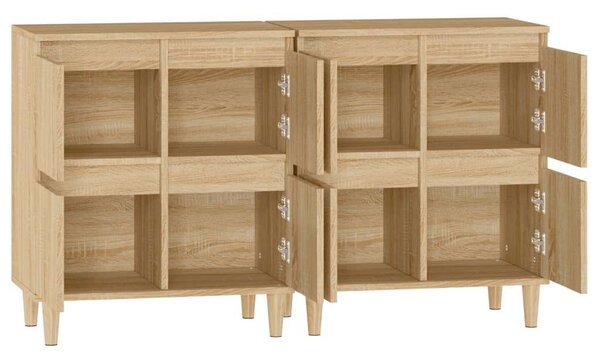 VIDAXL - Tálalóasztal Szett - Sonoma Tölgy - 2 db - 60x35x70 cm