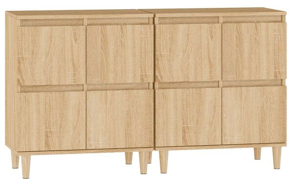 VIDAXL - Tálalóasztal Szett - Sonoma Tölgy - 2 db - 60x35x70 cm