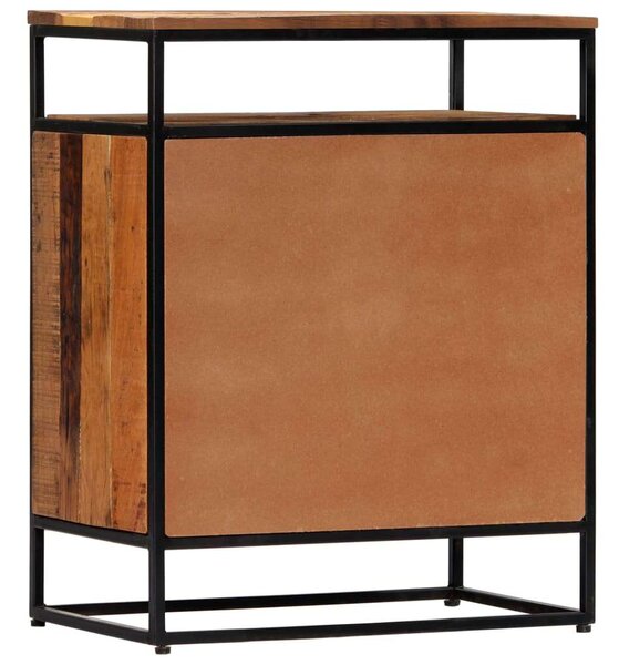 Tömör újrahasznosított fa és acél komód 60 x 35 x 76 cm