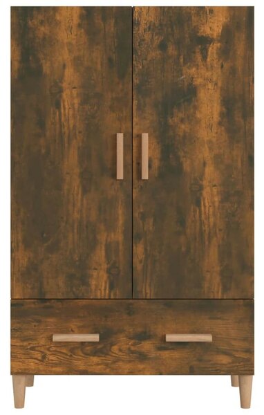 VIDAXL Fa Magasszekrény - Füstös Tölgy - 70x31x115 cm