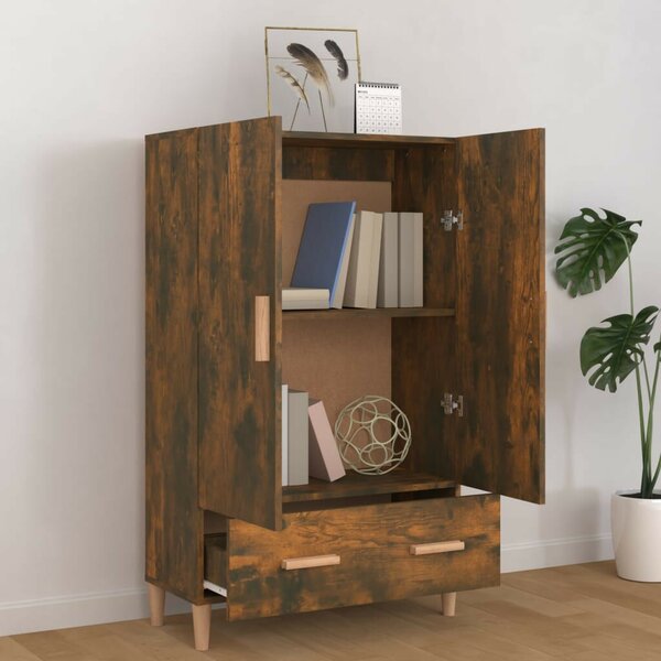 VIDAXL Fa Magasszekrény - Füstös Tölgy - 70x31x115 cm