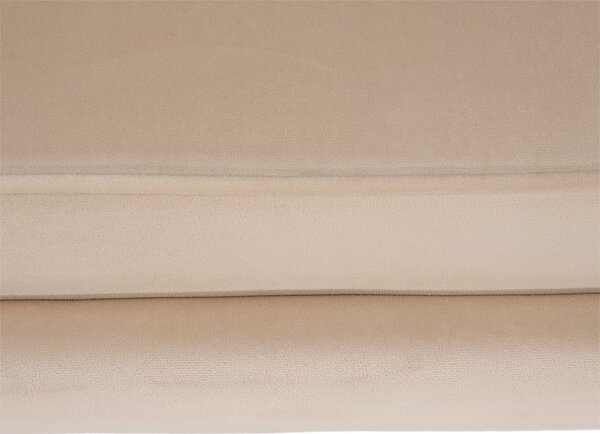 KONDELA Pad Art-deco stílusban, bézs Velvet anyag/gold chróm-arany, NOBLIN
