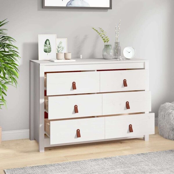 VidaXL fehér tömör fenyőfa kisszekrény 100 x 40 x 72 cm