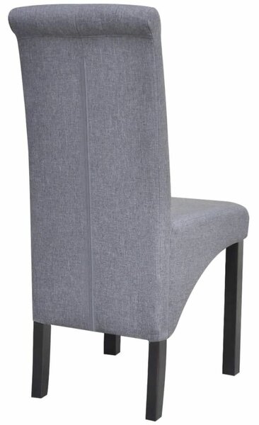 Elegáns Szövet Étkezőszék - Világosszürke - 4 db