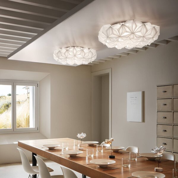 Slamp La Vie L mennyezeti világítás, szélesség 71 cm, fehér, dimmelhető, Fehér / opál, Nappali / Étkező, Műanyag, Dizájn