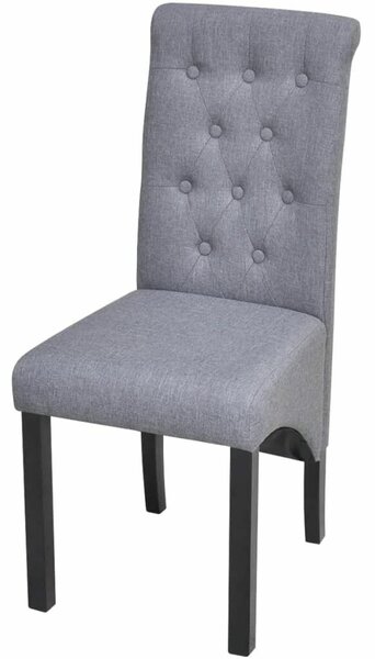 Elegáns Szövet Étkezőszék - Világosszürke - 4 db