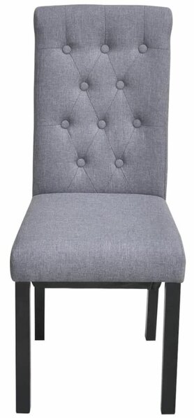 Elegáns Szövet Étkezőszék - Világosszürke - 4 db