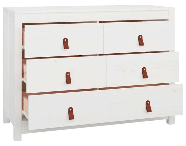 VidaXL fehér tömör fenyőfa kisszekrény 100 x 40 x 72 cm