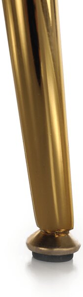 KONDELA Pad Art-deco stílusban, rózsaszín Velvet anyag/gold chróm-arany, NOBLIN