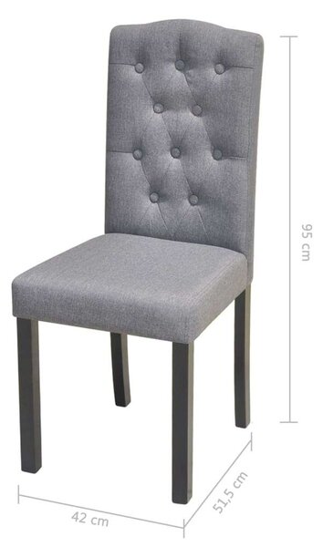 Szürke Szövet Étkezőszék - 6 db - Modern Dizájn