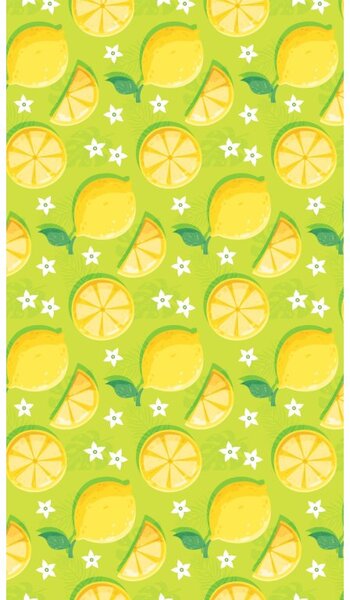 Strandkészlet LEMONS – Fürdőlepedő 100×180 cm és poncsó 80×145 cm, zöld
