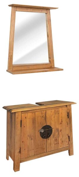 Vidék - Fürdőszoba Bútorszett - Fenyőfa - 70x32x63cm